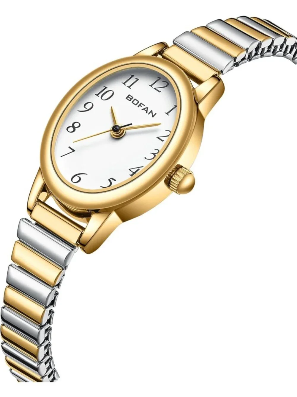 Chic Gold Women's Quartz Watch - Easy Read, Waterproof, Stainless Steel Band